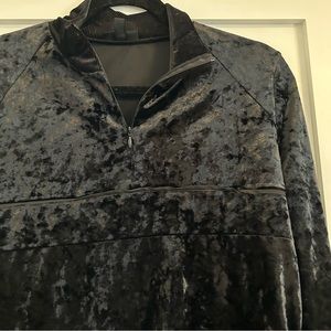 Velvet long sleeve sweatshirt/long sleeve Topshop